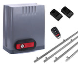 Σετ μοτέρ συρόμενης πόρτας DKC500 με 1 τηλεχειριστήριο, 4m μεταλλική κρεμαγιέρα και φωτοκύτταρα ενσύρματα