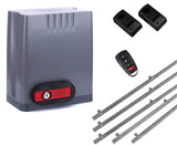 Σετ μοτέρ συρόμενης πόρτας DKC500 με 1 τηλεχειριστήριο, 5m μεταλλική κρεμαγιέρα και φωτοκύτταρα ενσύρματα