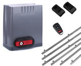 Σετ μοτέρ συρόμενης πόρτας DKC500 με 1 τηλεχειριστήριο, 6m μεταλλική κρεμαγιέρα και φωτοκύτταρα ενσύρματα