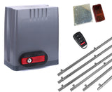 Σετ μοτέρ συρόμενης πόρτας DKC500 με 1 τηλεχειριστήριο, 6m μεταλλική κρεμαγιέρα και φωτοκύτταρα με ανακλαστήρα