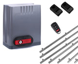 Σετ μοτέρ συρόμενης πόρτας DKC500 με 1 τηλεχειριστήριο, 7m μεταλλική κρεμαγιέρα και φωτοκύτταρα ενσύρματα