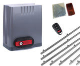 Σετ μοτέρ συρόμενης πόρτας DKC500 με 1 τηλεχειριστήριο, 7m μεταλλική κρεμαγιέρα και φωτοκύτταρα με ανακλαστήρα