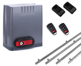 Σετ μοτέρ συρόμενης πόρτας DKC500 με 2 τηλεχειριστήρια, 4m μεταλλική κρεμαγιέρα και φωτοκύτταρα ενσύρματα