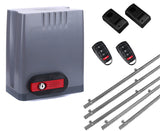 Σετ μοτέρ συρόμενης πόρτας DKC500 με 2 τηλεχειριστήρια, 5m μεταλλική κρεμαγιέρα και φωτοκύτταρα ενσύρματα