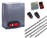 Σετ μοτέρ συρόμενης πόρτας DKC500 με 2 τηλεχειριστήρια, 5m μεταλλική κρεμαγιέρα και φωτοκύτταρα με ανακλαστήρα