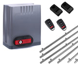 Σετ μοτέρ συρόμενης πόρτας DKC500 με 2 τηλεχειριστήρια, 7m μεταλλική κρεμαγιέρα και φωτοκύτταρα ενσύρματα