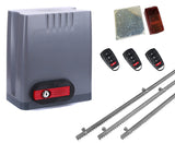 Σετ μοτέρ συρόμενης πόρτας DKC500 με 3 τηλεχειριστήρια, 3m μεταλλική κρεμαγιέρα και φωτοκύτταρα με ανακλαστήρα