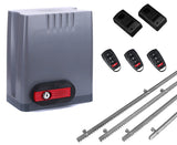 Σετ μοτέρ συρόμενης πόρτας DKC500 με 3 τηλεχειριστήρια, 4m μεταλλική κρεμαγιέρα και φωτοκύτταρα ενσύρματα