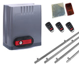 Σετ μοτέρ συρόμενης πόρτας DKC500 με 3 τηλεχειριστήρια, 4m μεταλλική κρεμαγιέρα και φωτοκύτταρα με ανακλαστήρα