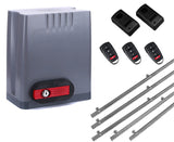 Σετ μοτέρ συρόμενης πόρτας DKC500 με 3 τηλεχειριστήρια, 5m μεταλλική κρεμαγιέρα και φωτοκύτταρα ενσύρματα