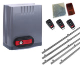 Σετ μοτέρ συρόμενης πόρτας DKC500 με 3 τηλεχειριστήρια, 5m μεταλλική κρεμαγιέρα και φωτοκύτταρα με ανακλαστήρα