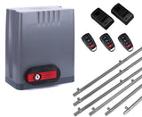 Σετ μοτέρ συρόμενης πόρτας DKC500 με 3 τηλεχειριστήρια, 6m μεταλλική κρεμαγιέρα και φωτοκύτταρα ενσύρματα