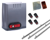 Σετ μοτέρ συρόμενης πόρτας DKC500 με 4 τηλεχειριστήρια, 3m μεταλλική κρεμαγιέρα και φωτοκύτταρα με ανακλαστήρα