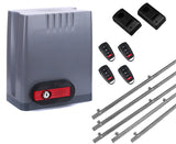 Σετ μοτέρ συρόμενης πόρτας DKC500 με 4 τηλεχειριστήρια, 5m μεταλλική κρεμαγιέρα και φωτοκύτταρα ενσύρματα