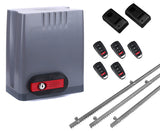 Σετ μοτέρ συρόμενης πόρτας DKC500 με 5 τηλεχειριστήρια, 3m μεταλλική κρεμαγιέρα και φωτοκύτταρα ενσύρματα