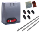 Σετ μοτέρ συρόμενης πόρτας DKC500 με 5 τηλεχειριστήρια, 3m μεταλλική κρεμαγιέρα και φωτοκύτταρα με ανακλαστήρα