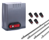 Σετ μοτέρ συρόμενης πόρτας DKC500 με 5 τηλεχειριστήρια και 4m μεταλλική κρεμαγιέρα