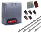 Σετ μοτέρ συρόμενης πόρτας DKC500 με 5 τηλεχειριστήρια, 4m μεταλλική κρεμαγιέρα και φωτοκύτταρα με ανακλαστήρα