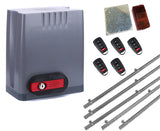 Σετ μοτέρ συρόμενης πόρτας DKC500 με 5 τηλεχειριστήρια, 5m μεταλλική κρεμαγιέρα και φωτοκύτταρα με ανακλαστήρα