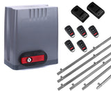 Σετ μοτέρ συρόμενης πόρτας DKC500 με 5 τηλεχειριστήρια, 6m μεταλλική κρεμαγιέρα και φωτοκύτταρα ενσύρματα