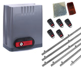 Σετ μοτέρ συρόμενης πόρτας DKC500 με 5 τηλεχειριστήρια, 6m μεταλλική κρεμαγιέρα και φωτοκύτταρα με ανακλαστήρα