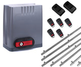 Σετ μοτέρ συρόμενης πόρτας DKC500 με 5 τηλεχειριστήρια, 7m μεταλλική κρεμαγιέρα και φωτοκύτταρα ενσύρματα