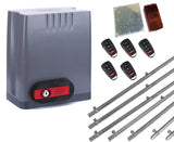 Σετ μοτέρ συρόμενης πόρτας DKC500 με 5 τηλεχειριστήρια, 7m μεταλλική κρεμαγιέρα και φωτοκύτταρα με ανακλαστήρα