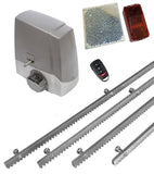 Σετ μοτέρ συρόμενης πόρτας MEKO-5 με 1 τηλεχειριστήριο, 4m μεταλλική κρεμαγιέρα και φωτοκύτταρα με ανακλαστήρα