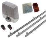 Σετ μοτέρ συρόμενης πόρτας MEKO-5 με 2 τηλεχειριστήρια, 3m μεταλλική κρεμαγιέρα και φωτοκύτταρα με ανακλαστήρα