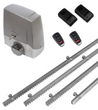 Σετ μοτέρ συρόμενης πόρτας MEKO-5 με 2 τηλεχειριστήρια, 4m μεταλλική κρεμαγιέρα και φωτοκύτταρα ενσύρματα