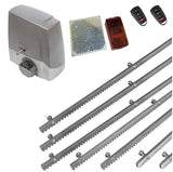 Σετ μοτέρ συρόμενης πόρτας MEKO-5 με 2 τηλεχειριστήρια, 7m μεταλλική κρεμαγιέρα και φωτοκύτταρα με ανακλαστήρα