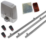 Σετ μοτέρ συρόμενης πόρτας MEKO-5 με 3 τηλεχειριστήρια, 3m μεταλλική κρεμαγιέρα και φωτοκύτταρα με ανακλαστήρα