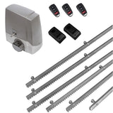 Σετ μοτέρ συρόμενης πόρτας MEKO-5 με 3 τηλεχειριστήρια, 6m μεταλλική κρεμαγιέρα και φωτοκύτταρα ενσύρματα