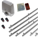 Σετ μοτέρ συρόμενης πόρτας MEKO-5 με 3 τηλεχειριστήρια, 7m μεταλλική κρεμαγιέρα και φωτοκύτταρα με ανακλαστήρα