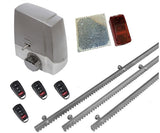 Σετ μοτέρ συρόμενης πόρτας MEKO-5 με 4 τηλεχειριστήρια, 3m μεταλλική κρεμαγιέρα και φωτοκύτταρα με ανακλαστήρα