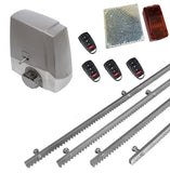 Σετ μοτέρ συρόμενης πόρτας MEKO-5 με 4 τηλεχειριστήρια, 4m μεταλλική κρεμαγιέρα και φωτοκύτταρα με ανακλαστήρα