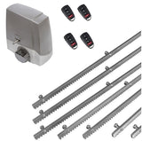 Σετ μοτέρ συρόμενης πόρτας MEKO-5 με 4 τηλεχειριστήρια και 7m μεταλλική κρεμαγιέρα