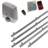 Σετ μοτέρ συρόμενης πόρτας MEKO-8 με 1 τηλεχειριστήριο, 5m μεταλλική κρεμαγιέρα και φωτοκύτταρα με ανακλαστήρα