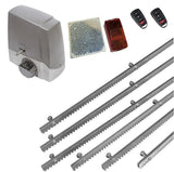 Σετ μοτέρ συρόμενης πόρτας MEKO-8 με 2 τηλεχειριστήρια, 6m μεταλλική κρεμαγιέρα και φωτοκύτταρα με ανακλαστήρα