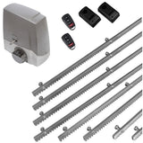 Σετ μοτέρ συρόμενης πόρτας MEKO-8 με 2 τηλεχειριστήρια, 8m μεταλλική κρεμαγιέρα και φωτοκύτταρα ενσύρματα