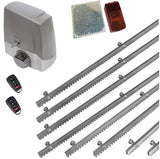 Σετ μοτέρ συρόμενης πόρτας MEKO-8 με 2 τηλεχειριστήρια, 8m μεταλλική κρεμαγιέρα και φωτοκύτταρα με ανακλαστήρα