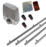 Σετ μοτέρ συρόμενης πόρτας MEKO-8 με 3 τηλεχειριστήρια, 4m μεταλλική κρεμαγιέρα και φωτοκύτταρα με ανακλαστήρα