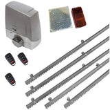 Σετ μοτέρ συρόμενης πόρτας MEKO-8 με 3 τηλεχειριστήρια, 5m μεταλλική κρεμαγιέρα και φωτοκύτταρα με ανακλαστήρα