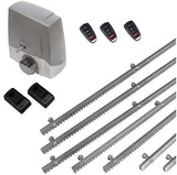 Σετ μοτέρ συρόμενης πόρτας MEKO-8 με 3 τηλεχειριστήρια, 7m μεταλλική κρεμαγιέρα και φωτοκύτταρα ενσύρματα