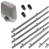 Σετ μοτέρ συρόμενης πόρτας MEKO-8 με 3 τηλεχειριστήρια και 8m μεταλλική κρεμαγιέρα