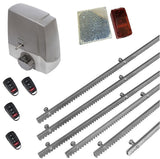 Σετ μοτέρ συρόμενης πόρτας MEKO-8 με 4 τηλεχειριστήρια, 6m μεταλλική κρεμαγιέρα και φωτοκύτταρα με ανακλαστήρα