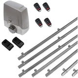 Σετ μοτέρ συρόμενης πόρτας MEKO-8 με 4 τηλεχειριστήρια, 7m μεταλλική κρεμαγιέρα και φωτοκύτταρα ενσύρματα