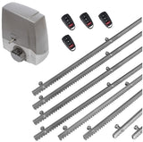 Σετ μοτέρ συρόμενης πόρτας MEKO-8 με 4 τηλεχειριστήρια και 8m μεταλλική κρεμαγιέρα