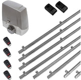 Σετ μοτέρ συρόμενης πόρτας MEKO-8 με 4 τηλεχειριστήρια, 8m μεταλλική κρεμαγιέρα και φωτοκύτταρα ενσύρματα