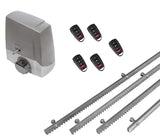 Σετ μοτέρ συρόμενης πόρτας MEKO-8 με 5 τηλεχειριστήρια και 4m μεταλλική κρεμαγιέρα